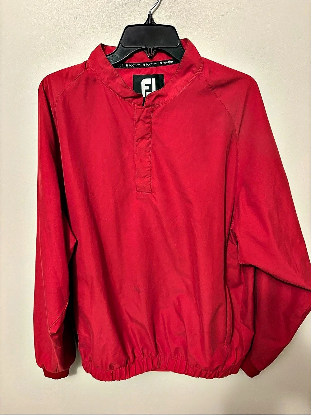 FootJoy Performance Half-Zip Windshirt Men's Red Size Large